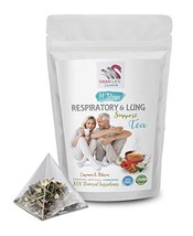 respiratory herbs - RESPIRATORY &amp; LUNG SUPPORT TEA 14 DAYS - hibiscus an... - $338.33 MXN