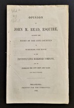 1846 antique Pennsylvania Railroad Company prr Opinion consequences dept... - £96.71 GBP