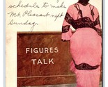 Lady In Pink Dress Big Hat Figures Talk Big Butt Comic DB Postcard Q19 - $3.91