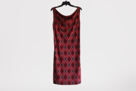 Express Vintage Dress M Reversible Sleeveless 9 10 Black Red Geometric P... - $39.99