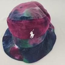 Polo Ralph Lauren Hat L XL Corduroy Tie Die Purple Blue Pony Bucket BRAN... - $74.95