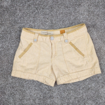 Anthropologie Shorts Women 0 Yellow Striped Linen Cotton  Pilcro the Let... - £14.68 GBP