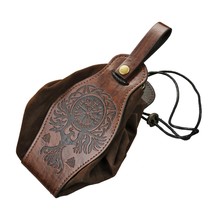 Munetoshi Pleather Drawstring Belt Pouches Coin Purse Medieval Ren Fair ... - $6.91