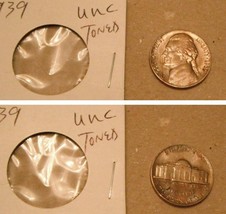 Jefferson nickels..1939-1971...AU-UNC...8  different--B - £7.80 GBP