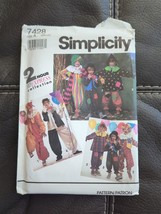 Simplicity #7428 - Childs Clown - Hobo - Scarecrow Costume Pattern SM-LG Ff Uc - £8.34 GBP