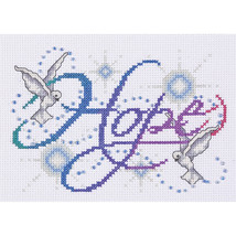 Design Works Counted Cross Stitch Kit 5&quot;X7&quot;-Hope (14 Count) - $32.81
