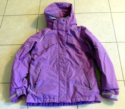 Columbia Girl's warm Zip Up Jacket Sz. M 10/12  Purple removable inner felt - £21.76 GBP