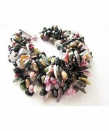 EleganceWithFlair Sterling Silver tourmaline nugget Torsade bracelet - $30.00