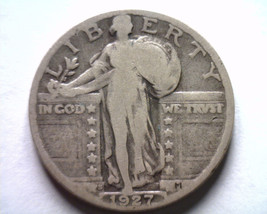1927-S Standing Liberty Quarter Very Good Vg Nice Original Coin From Bobs Coins - £53.49 GBP