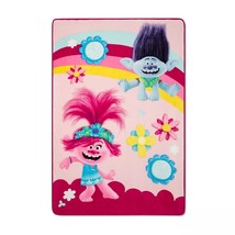 Trolls Poppy and Branch Rainbow Floral Plush Minky Fleece Blanket, 62&quot; X... - $455.59 MXN