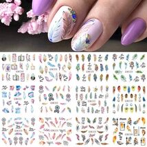 Feather Nail Water Sticker Decals Dream Catcher Colorful 12PCS Nail Art - €2,29 EUR Feather Nail Water Sticker Decals Dream Catcher Colorful 12PCS Nail Art - €2,29 EUR