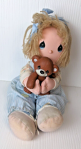 Precious Moments Applause 1986 Child with Teddy Bear Doll with Tag plush... - $7.91