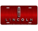 Lincoln Logo Inspired Art on Red FLAT Aluminum Novelty Auto License Tag ... - $17.99