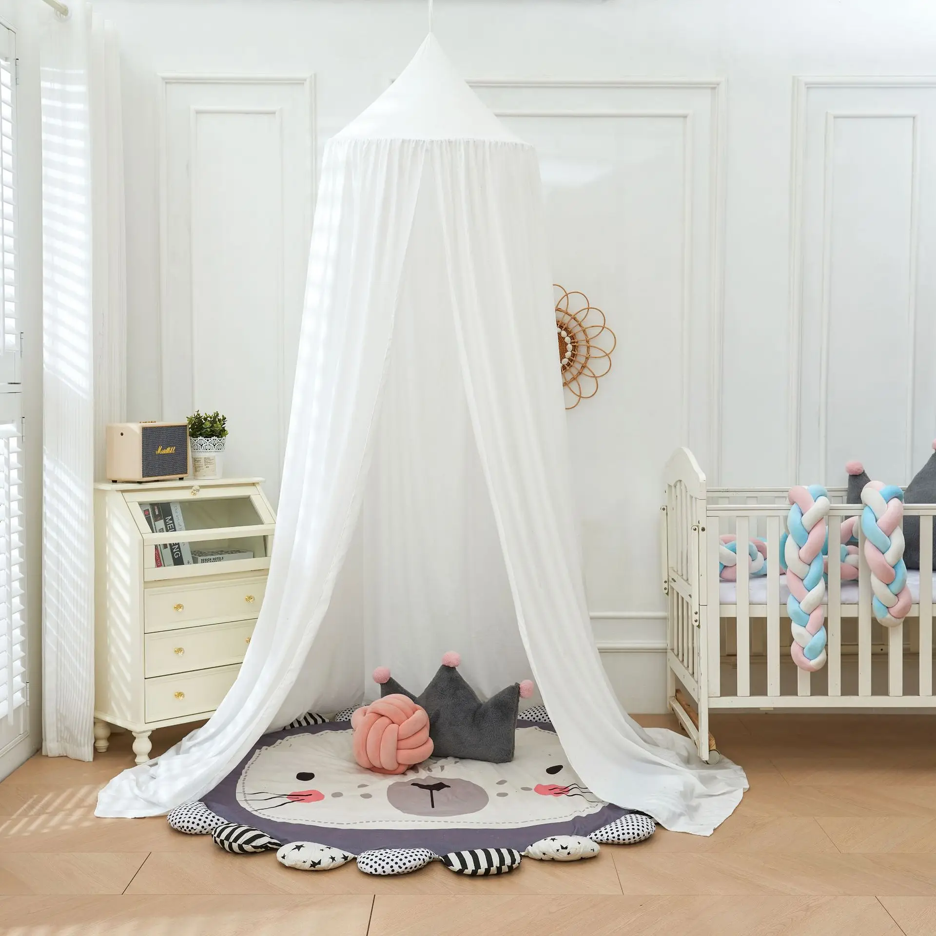 Children&#39;s Mosquito Net Baby Crib Dome Tent Awning Girl Princess Room Be... - £47.83 GBP