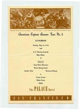 American Express Banner Tour Menu 1941 The Palace Hotel San Francisco California - £21.68 GBP