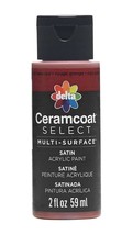 Delta Ceramcoat Select Multi-Surface Satin Paint, 04006 Barn Red, 2 Fl. Oz - £2.78 GBP