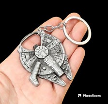 Star Wars Han Solo&#39;s Millenium Falcon Zinc Aloy Bottle Opener Metal Keychain  - £5.41 GBP