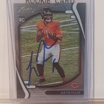 2021 Justin Fields Panini Absolute Draft Picks Autographed signed COA NFL RC - £58.41 GBP