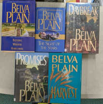 Belva Plain Hardcover Lot Promises Daybreak Harvest Sight Of The Stars x5 - $24.74