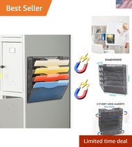 Versatile 5 Pocket Wall-Mounted File Rack - Perfect for Home, School, or... - $993.78 MXN