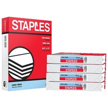 Staples Cover Paper 67 lbs 8.5&quot; x 11&quot; White 250/Pack (82991) - £24.12 GBP