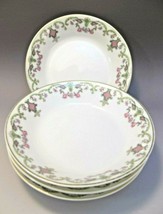 Old Abbey Latrille Limoges France Pink Roses Lot 4 Small Berry Bowls - £15.56 GBP