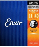 Elixir Strings 12102 Nickel Electric Guitar Nanoweb Coating, Medium .011... - £23.53 GBP