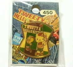 Tweety ＆ Hello Kitty Pin Badge Super Rare SANRIO 2002&#39; - £19.58 GBP