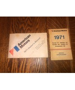 1971 American Motors Service Specifications Book and Owners Manual - $27.28 CAD