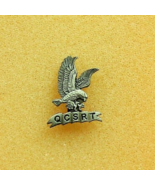 Eagle Lapel Pin with Banner marked &quot;QCSRT&quot; - Pre-Owned - £11.02 GBP