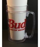 Budweiser Bud King Of Beers Beer Mug Clear Plastic with Logo ThermoServe... - £6.20 GBP