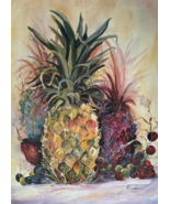 Pineapples ~ Artwork by B Sumrall S/N Limited 1125/2100 Fruits 31x24 - $201.45 CAD