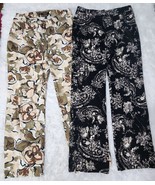 Lot of 2 size 10 by Karen Kane Lifestyle Pants &amp; Susan Bristol Paisley P... - $22.00