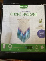 New Crayola Diy Ombre Macrame Wall Hanging Craft Boho Home Decor, 3 In Stock - £9.39 GBP