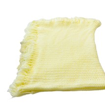 Handmade Crochet Afghan Throw Blanket 52 x 44 Light Butter Cream Yellow ... - $49.54