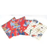 Vintage Wrapping Paper DC Comic Superhero Superman Gift Wrap Sheets 1980&#39;s - €16,37 EUR
