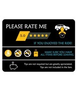 Picniva 2Pack 5&quot; Black Tip and 5 Star Rating Taxi Notice/Warning/Reminde... - $13.43 CAD