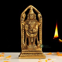 Brass Tirupati Balaji Idol Murti of Shree Venkateswara Sculpture for Hom... - £47.30 GBP
