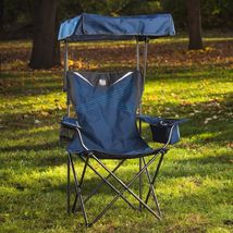 BEACH FOLDING CAMPING OUTDOOR PATIO LAWN CHAIR WITH CANOPY SHADE 300LB M... - $128.99