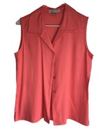 Notations Women’s Coral Sleeveless Collar Button Up Blouse (S) - $20.66 CAD