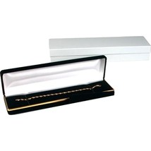 Bracelet &amp; Watch Gift Box Black Velvet 8&quot; (Only 1 Box) - £6.13 GBP