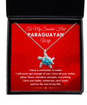 Necklace Present For Paraguayan Wife - Jewelry Turtle Pendant Valentines Day  - £39.83 GBP