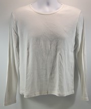 L) Lauren by Ralph Lauren Woman White Long Sleeve Cotton Shirt XL - $19.79