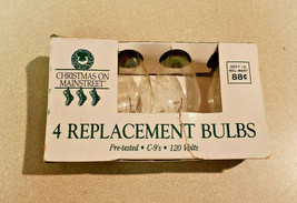 Christmas On Mainstreet 4 Replacement Clear Bulbs C-9&#39;s 120 Volts (NEW) - £3.52 GBP