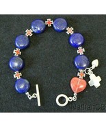 Anglican Episcopal Rosary Bracelet Lapis, Rose Quartz, Sterling Silver &amp;... - $148.50