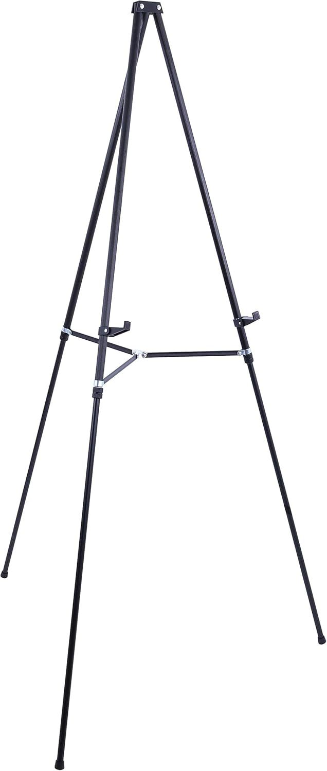 U.S. Art Supply 66 High Black Metal Display Easel  Large Adjustable Heig... - £40.16 GBP