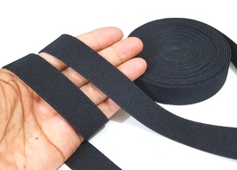 3/4 inch  / 20mm width - 5-10 yds Thick Black Waistband Elastic Band Tri... - £5.48 GBP+
