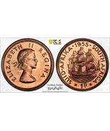South Africa Penny 1955 PCGS PR65 Red - $265.50