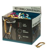 144 Assorted Color Aluminum Carabiner Snap Hook Link Key Chain Quick Cli... - £82.58 GBP