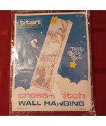 TITAN NEEDLECRAFT TEDDY BEDDY BEAR CROSS STITCH WALL HANGING HEIGHT CHAR... - $12.16 CAD